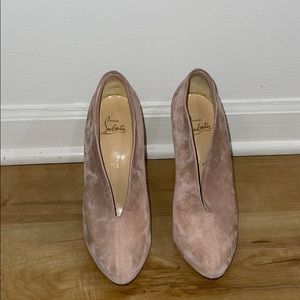 100% Authentic Christian Louboutin suede booties